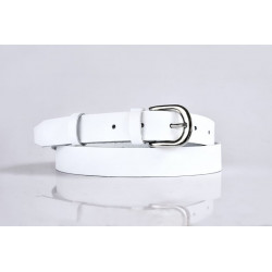 White leather belt for women