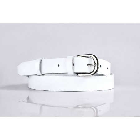 White leather belt for women